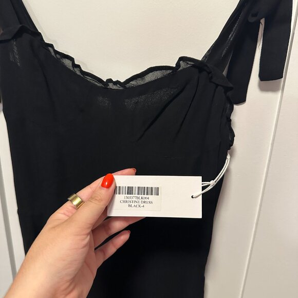 Reformation Christine Dress Black Size 4 - NWT - Picture 3 of 5